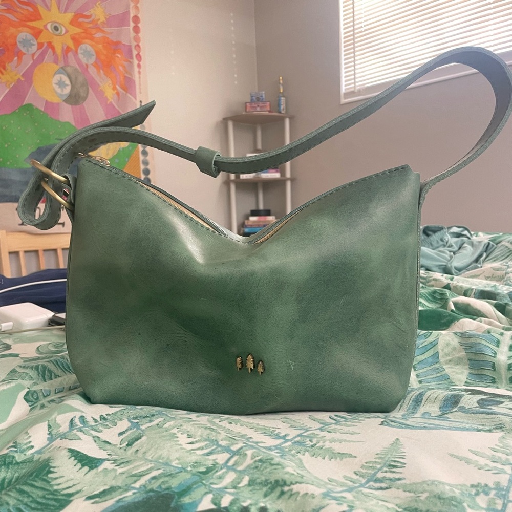 portland leather cucumber slouchy bag (small)